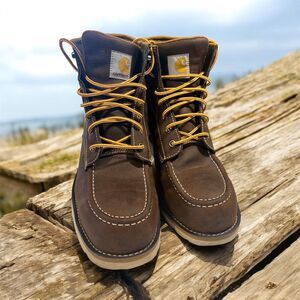 !!!SOLD!!Carhartt 6" Moc Steel Toe Wedge Waterproof Workboots SIZE Men's 13 Wide